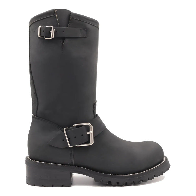 Botas Biker Piel Nobuck Tractor/casco Acero Tronco Viejo