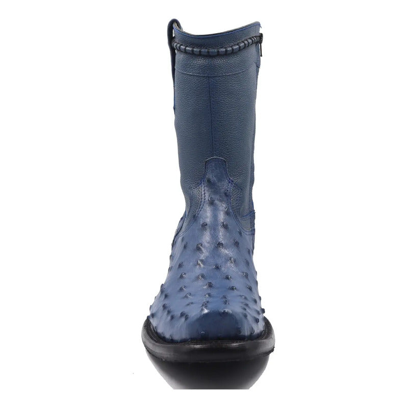 Botas Vaqueras Piel Avestruz Original Horma Dubai