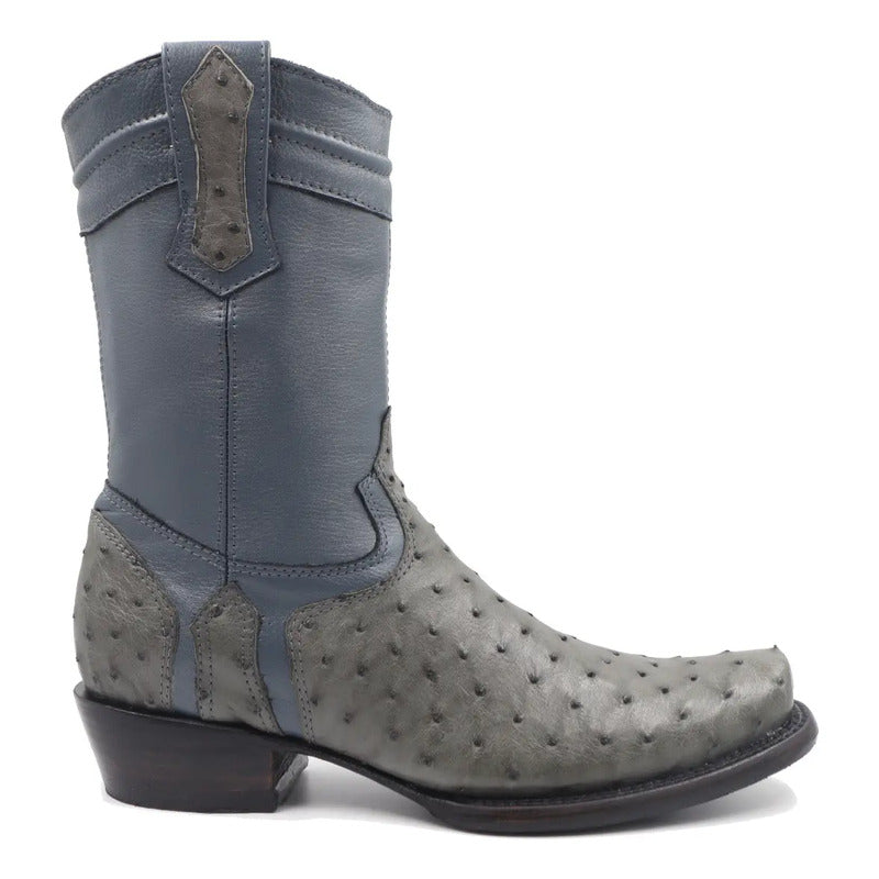 Botas Vaqueras Piel Avestruz Original Horma Dubai