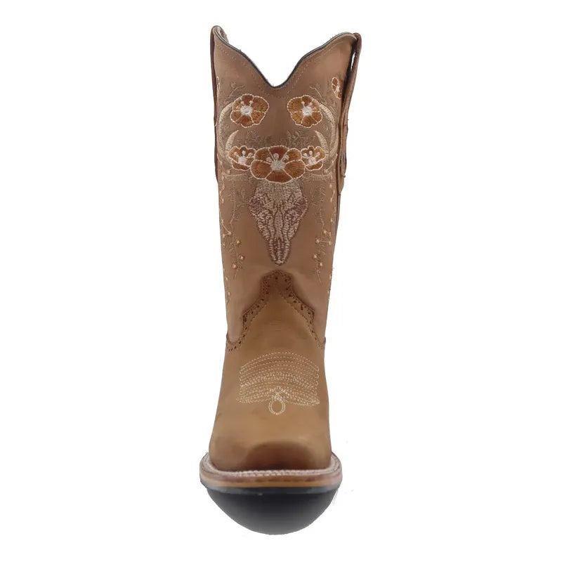 Botas Mujer Vaqueras Toro Bordado Horma Rodeo Tronco Viejo