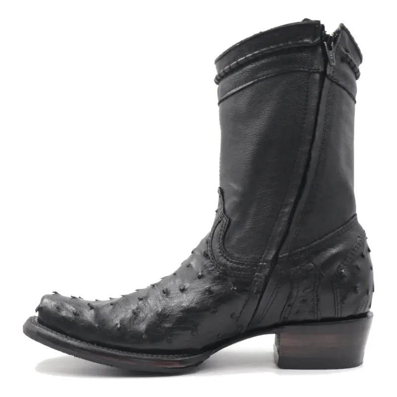Botas Vaqueras Piel Avestruz Original Horma Dubai