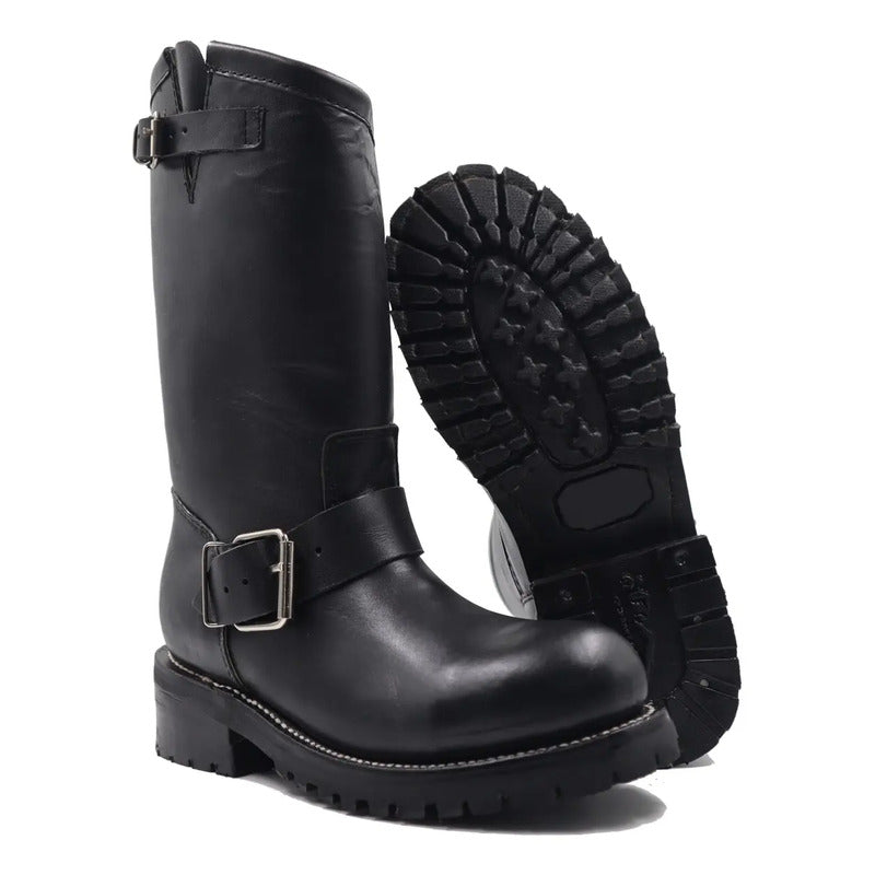 Botas Tronco Viejo Classic Biker Hombre Piel Graso