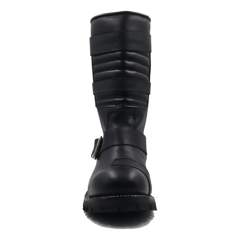 Botas Biker Piel Protección Tractor/casco Acero Tronco Viejo
